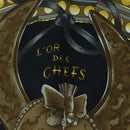 HERMES Carre 90 Scarf ”L'OR DES CHEFS” Silk Black Auth 195923M-12