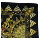 HERMES Carre 90 Scarf ”L'OR DES CHEFS” Silk Black Auth 195923M-4