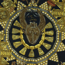 HERMES Carre 90 Scarf ”L'OR DES CHEFS” Silk Black Auth 195923M-6