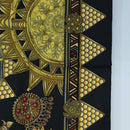 HERMES Carre 90 Scarf ”L'OR DES CHEFS” Silk Black Auth 195923M-7