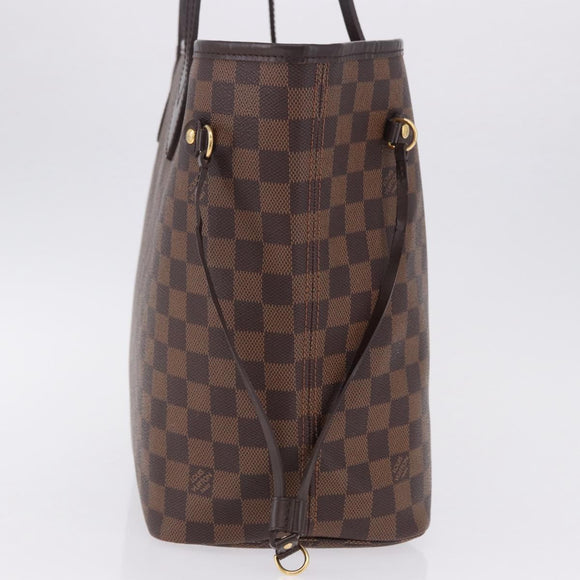LOUIS VUITTON Damier Ebene Neverfull MM Tote Bag N51105 LV Auth 195924V