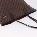 LOUIS VUITTON Damier Ebene Neverfull MM Tote Bag N51105 LV Auth 195924V-6