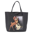 GIVENCHY Bambi Disney Collaboration Tote Bag PVC Black Gold Auth 195925A-13