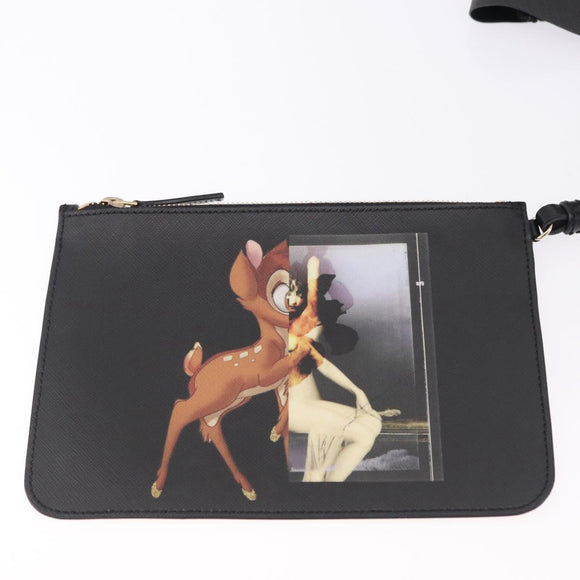 GIVENCHY Bambi Disney Collaboration Tote Bag PVC Black Gold Auth 195925A