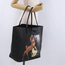 GIVENCHY Bambi Disney Collaboration Tote Bag PVC Black Gold Auth 195925A-23