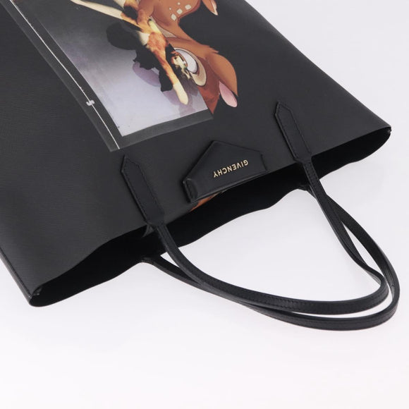 GIVENCHY Bambi Disney Collaboration Tote Bag PVC Black Gold Auth 195925A