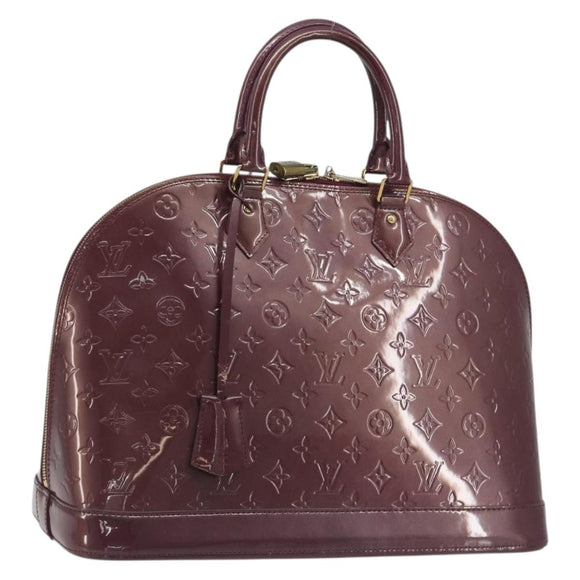 LOUIS VUITTON Monogram Vernis Alma GM Hand Bag Violet M93594 LV Auth 195927V