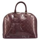 LOUIS VUITTON Monogram Vernis Alma GM Hand Bag Violet M93594 LV Auth 195927V-2