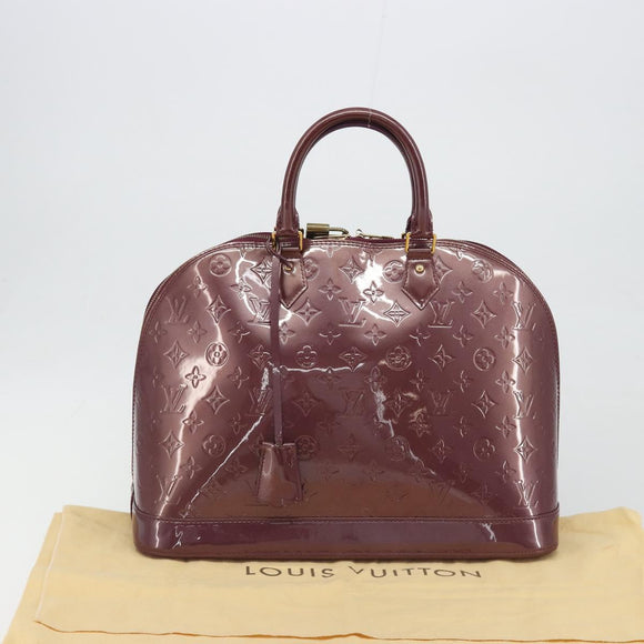 LOUIS VUITTON Monogram Vernis Alma GM Hand Bag Violet M93594 LV Auth 195927V