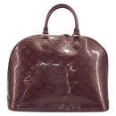 LOUIS VUITTON Monogram Vernis Alma GM Hand Bag Violet M93594 LV Auth 195927V-3