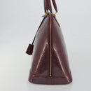 LOUIS VUITTON Monogram Vernis Alma GM Hand Bag Violet M93594 LV Auth 195927V-4