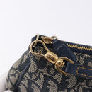 Christian Dior Trotter Canvas Saddle Accessory Pouch Navy Gold Auth 195928V-9