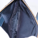 Christian Dior Trotter Canvas Saddle Accessory Pouch Navy Gold Auth 195928V-19