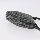 Christian Dior Trotter Canvas Saddle Accessory Pouch Navy Gold Auth 195928V-3