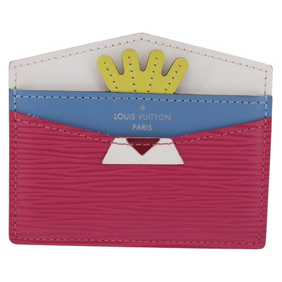 LOUIS VUITTON Epi Porte Cartes Simple Pass Case Pink M60785 LV Auth 195929V