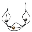 HERMES Necklace Leather Black Auth 195933V-1