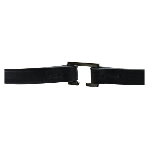 HERMES Necklace Leather Black Auth 195933V