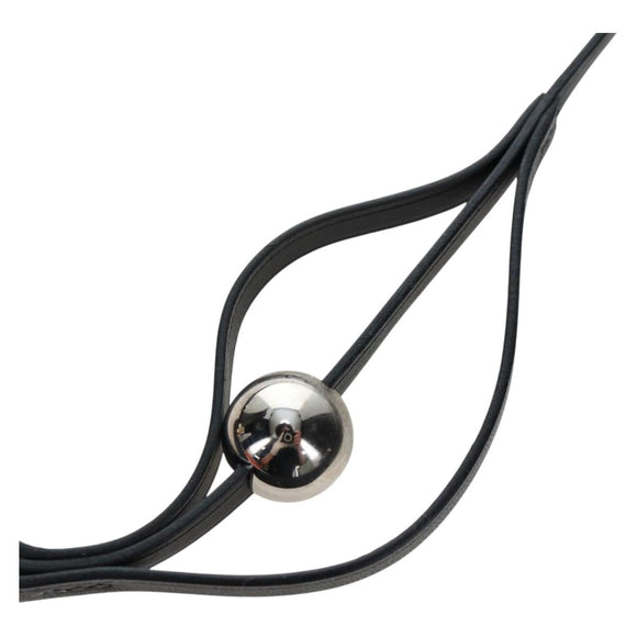 HERMES Necklace Leather Black Auth 195933V