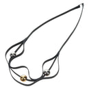 HERMES Necklace Leather Black Auth 195933V-7