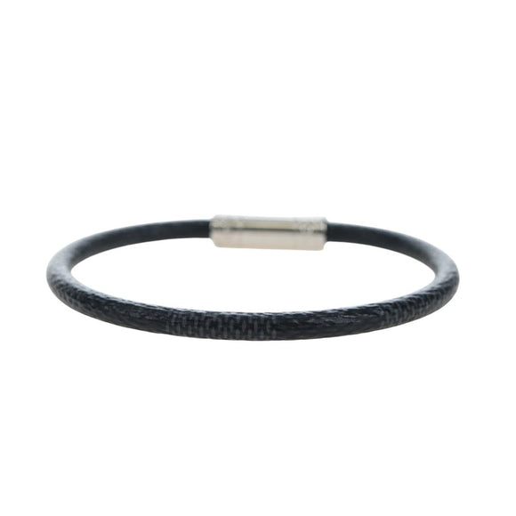 LOUIS VUITTON Damier Graphite Bra Rubbed Keep It Bracelet M6609E LV Auth 195934V