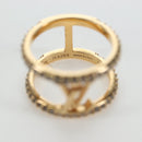 LOUIS VUITTON LV Iconic Strass Ring metal Gold Tone M1463M LV Auth 195935M-10