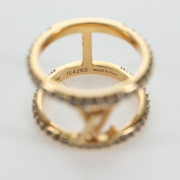 LOUIS VUITTON LV Iconic Strass Ring metal Gold Tone M1463M LV Auth 195935M