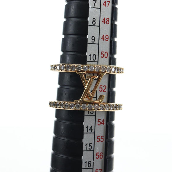 LOUIS VUITTON LV Iconic Strass Ring metal Gold Tone M1463M LV Auth 195935M