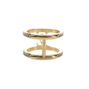 LOUIS VUITTON LV Iconic Strass Ring metal Gold Tone M1463M LV Auth 195935M-3