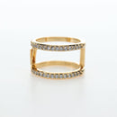 LOUIS VUITTON LV Iconic Strass Ring metal Gold Tone M1463M LV Auth 195935M-4