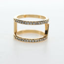 LOUIS VUITTON LV Iconic Strass Ring metal Gold Tone M1463M LV Auth 195935M-5