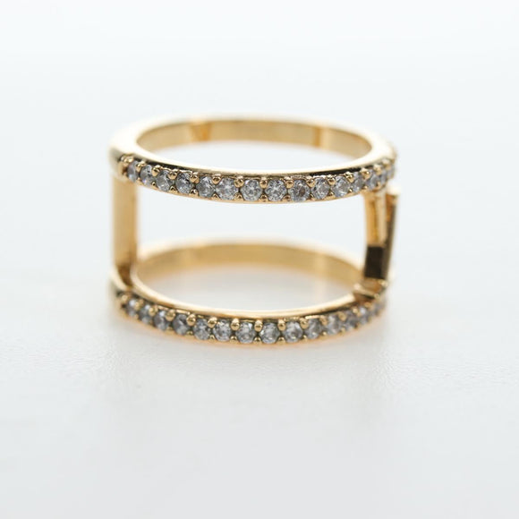 LOUIS VUITTON LV Iconic Strass Ring metal Gold Tone M1463M LV Auth 195935M