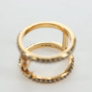 LOUIS VUITTON LV Iconic Strass Ring metal Gold Tone M1463M LV Auth 195935M-9