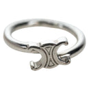 CELINE Trion Asymmetric Ring metal Silver #10(JP Size) Auth 195936M-1