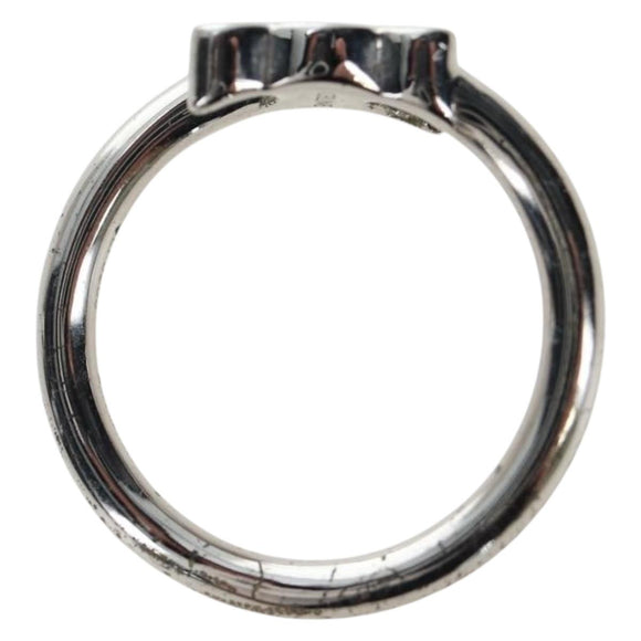 CELINE Trion Asymmetric Ring metal Silver #10(JP Size) Auth 195936M