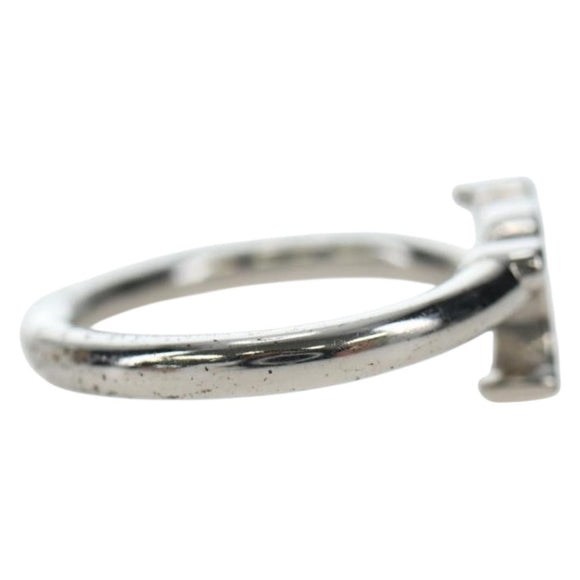 CELINE Trion Asymmetric Ring metal Silver #10(JP Size) Auth 195936M