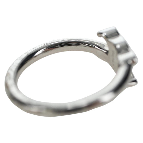 CELINE Trion Asymmetric Ring metal Silver #10(JP Size) Auth 195936M