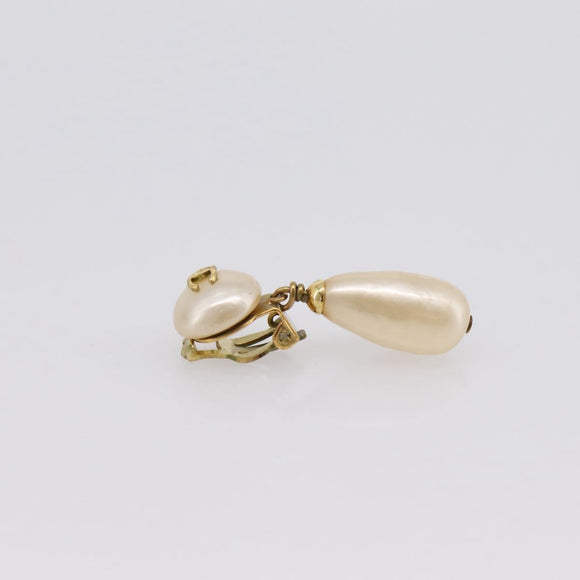 CHANEL Earring metal Gold CC Auth 195937V