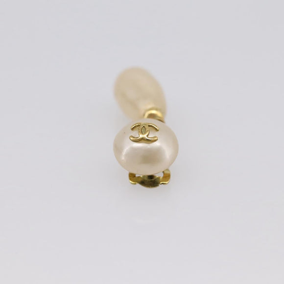 CHANEL Earring metal Gold CC Auth 195937V