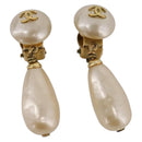 CHANEL Earring metal Gold CC Auth 195937V-2