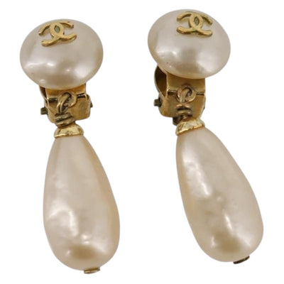 CHANEL Earring metal Gold CC Auth 195937V - 0