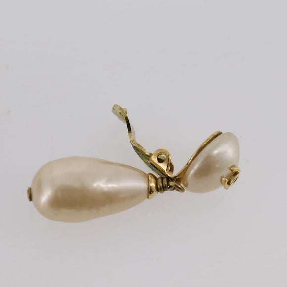 CHANEL Earring metal Gold CC Auth 195937V