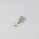 CHANEL COCO Mark Pierce metal Silver CC Auth 195942A-10