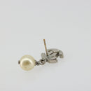 CHANEL COCO Mark Pierce metal Silver CC Auth 195942A-12