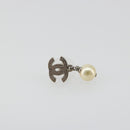 CHANEL COCO Mark Pierce metal Silver CC Auth 195942A-2
