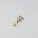 CHANEL COCO Mark Pierce metal Silver CC Auth 195942A-4
