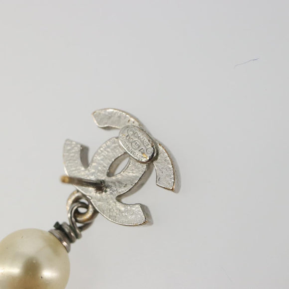 CHANEL COCO Mark Pierce metal Silver CC Auth 195942A