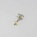 CHANEL COCO Mark Pierce metal Silver CC Auth 195942A-9