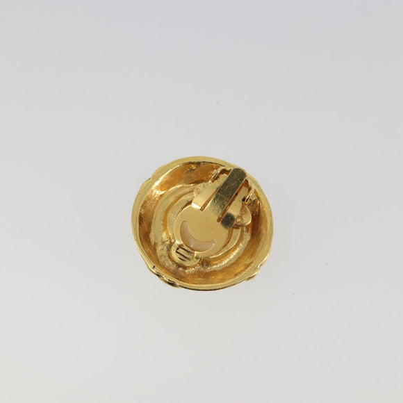 CHANEL Earring metal Gold CC Auth 195943A