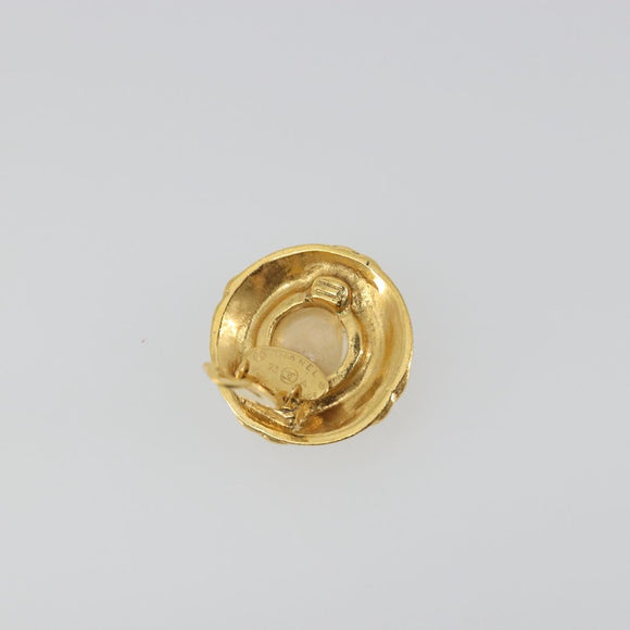CHANEL Earring metal Gold CC Auth 195943A