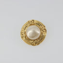 CHANEL Earring metal Gold CC Auth 195943A-7